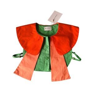 Wolf & Rita "The Best Days" Color-Block Removable Collar - Green/Orange Size 6